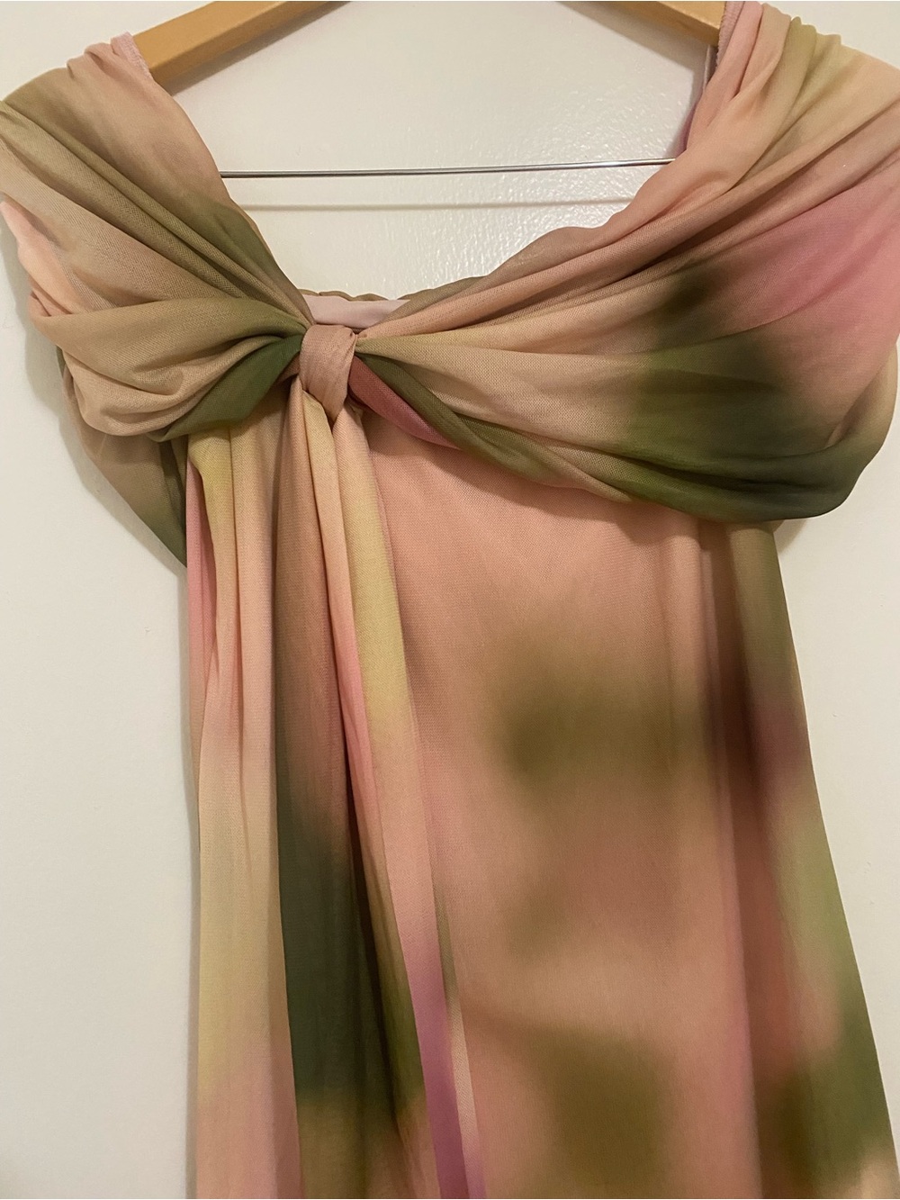 ASOS DESIGN knot detail sash bardot maxi dress - Picture 7 of 12